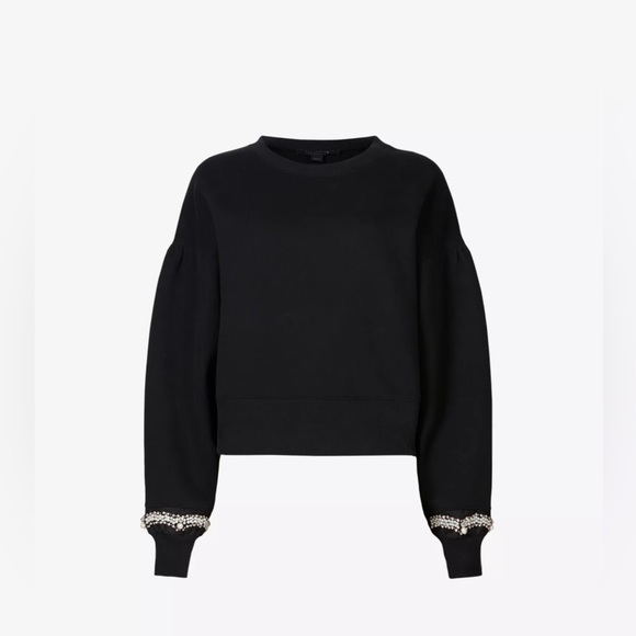 All Saints | NWT Black Embellished Robin Sweater - Picture 4 of 10